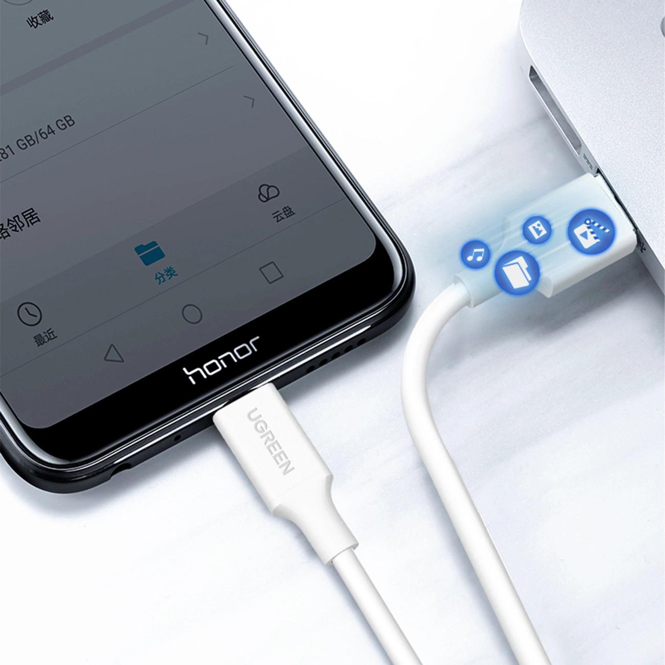 UGREEN Micro USB na USB-A kábel – 2 m - Biela