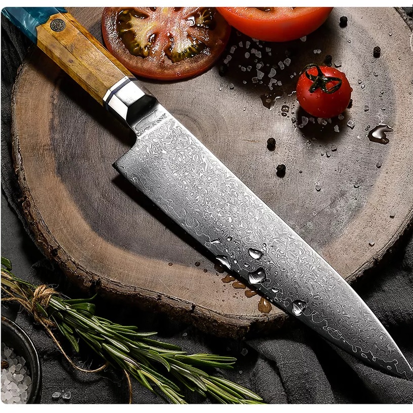 Damaškový kuchynský nôž AO-20195 - Cleaver