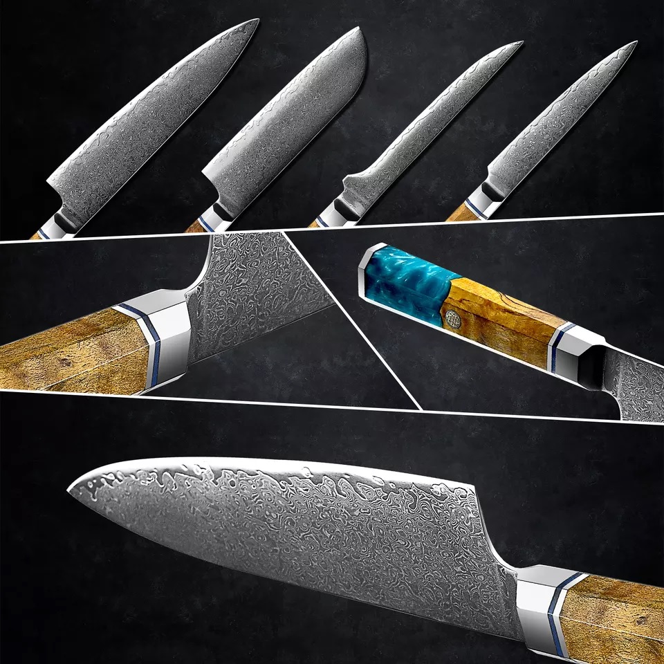 Damaškový kuchynský nôž AO-20195 - Cleaver