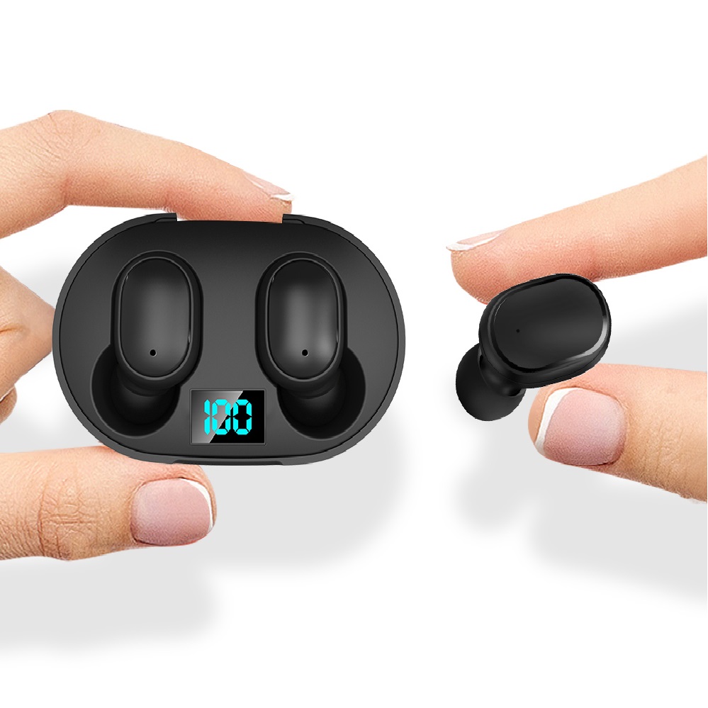 Bezdrôtové bluetooth slúchadlá E6S - Čierna