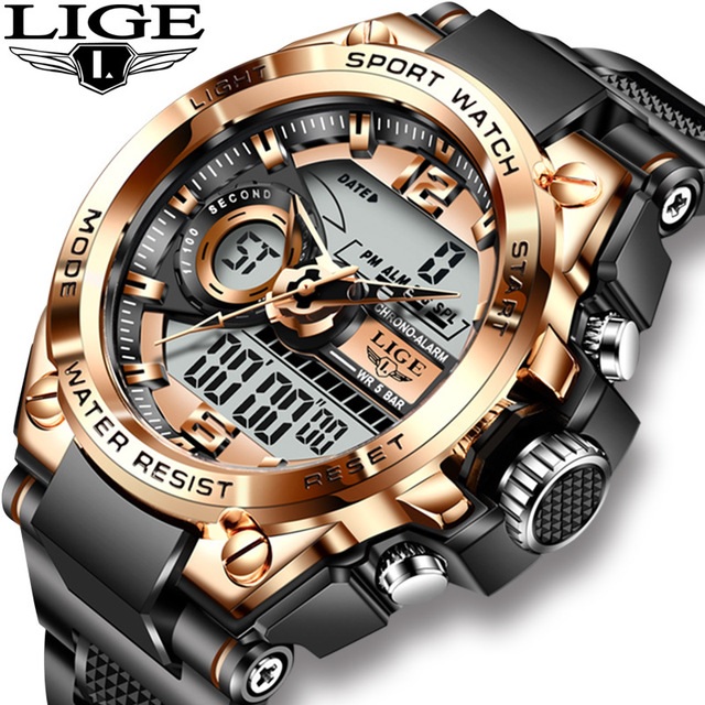 Hodinky LIGE RA-14663 - Čierna