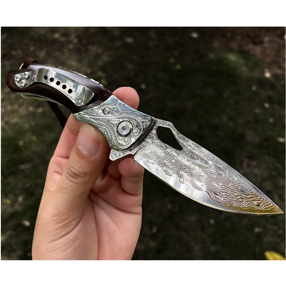 Lovecký skladací nôž HARAHU MO-29043 - Hnedá