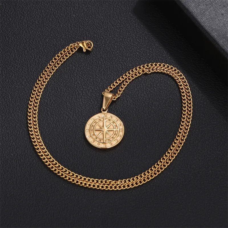 Náhrdelník Compass - Strieborná