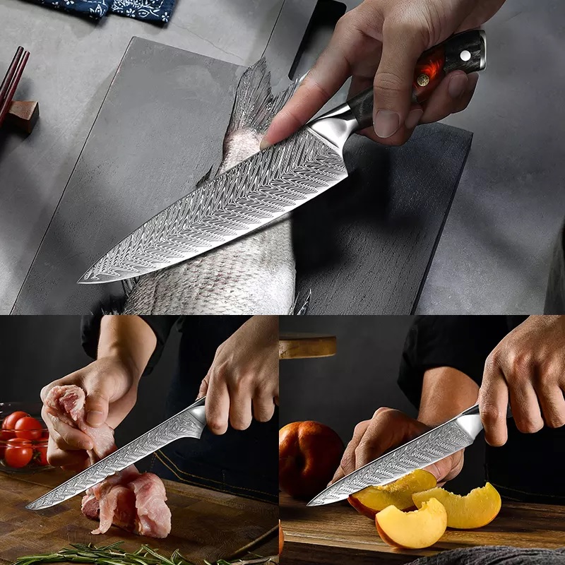 Damaškový kuchynský nôž OK-19993 - Cleaver/30cm