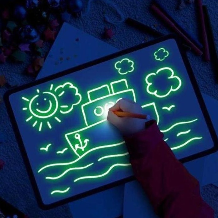 Svetelná tabuľka na kreslenie s LED perom - A5