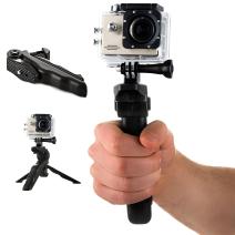 Držiak s mini statívom pre GoPro kamery SJCAM - Čierna